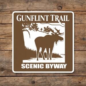 Gunflint Trail National Scenic Byway Sign Grand Marais Minnesota Boundary Waters